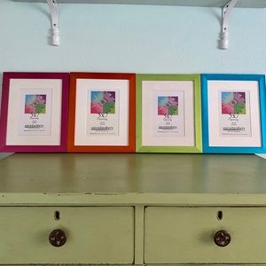 Set of 4 Colorful Metallic Frames - 8x10 or 5x7